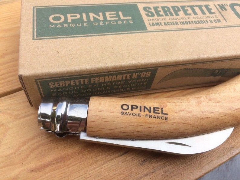 Opinel No.8 Pruning Knife. Savoie France. Ladies Hand Size Etsy