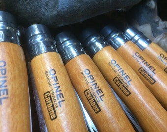 Opinel 10VRN Boxed Set of 6 Opinel Locking Knife with  beech wood handle