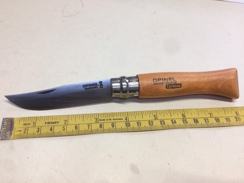 Opinel 9vrn Penknife With A Carbon Steel Blade Beech Handle Etsy Australia