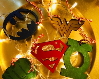 Superhero Christmas decorations