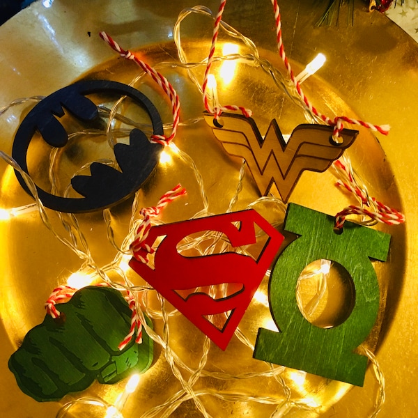 Superhero Christmas decorations