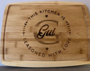 Items Similar To Monogrammed Pot Holder Seasoned With Love