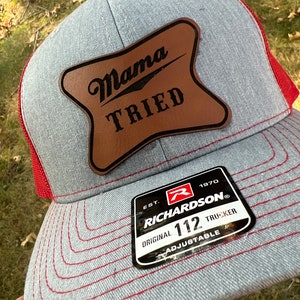 Mamãe experimentou o chapéu Leather Patch Trucker