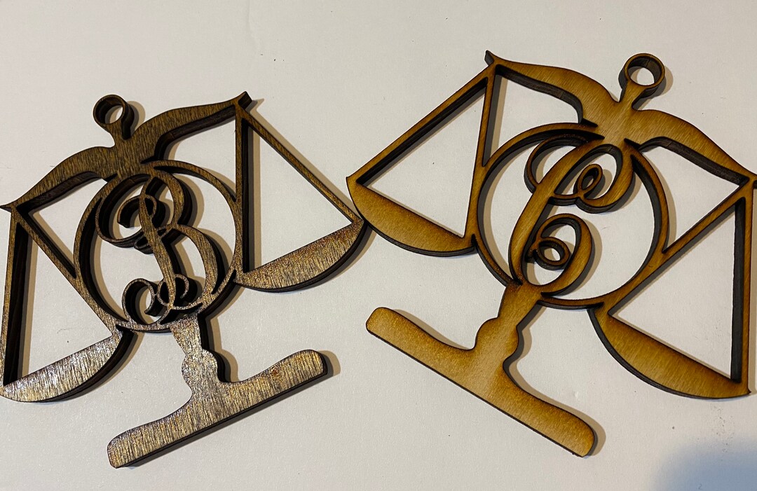 Monogram Lawyer Christmas Ornament Lawyer Ornament Personalized Scales