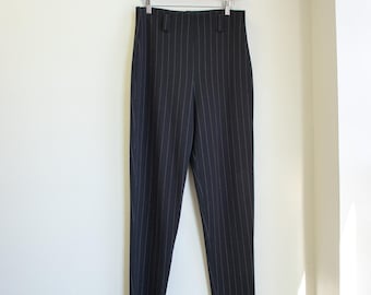 Leggings elasticizzati a righe stile vintage anni '80, taglia L