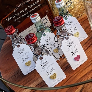 Bachelorette Party Favor Shot Tags, Custom Bachelorette Party Favor Tags