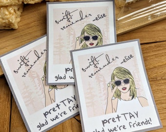Taylor Swift Inspired Valentine Sticker, Class Valentines, Tween Valentine, Teen Valentine