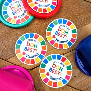 Play-Doh Party Favor Stickers: Custom Birthday Labels, Vinyl Matte (Set of 6)