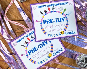 PreTay Glad We're Friends Friendship Bracelet Valentines; class valentines, tween valentines, swiftie valentines