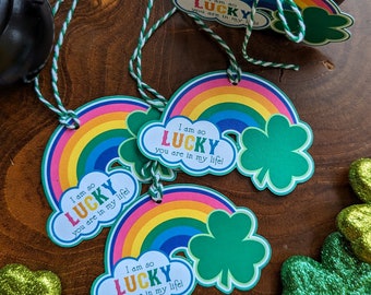 St. Patrick's DIGITAL DOWNLOAD I'm so Lucky you're in my Life, Parade Favor, Favor Tag