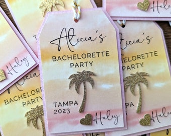 Beach Bachelorette Party, Shower or Wedding Reception Shot Tags: Beach Bach, Palm Trees