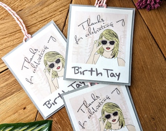 Happy BirthTAY Swift inspired Thank You Party Favor Tag
