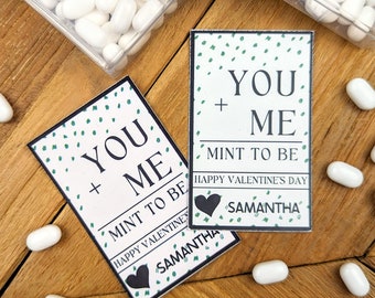 You + Me = Mint to Be, Mint to Be Green and Black, Tic Tac Valentine, Tween Valentine, Teen Valentine