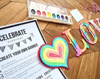 Create Your Own Celebration: Valentines Day DIY Banner Kit