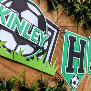 Custom Soccer Happy Birthday Banner