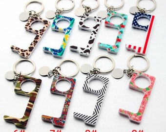 No Touch Keychain, Door Opener, Keychain, Personalizable, Gift, Touchless, Contactfree