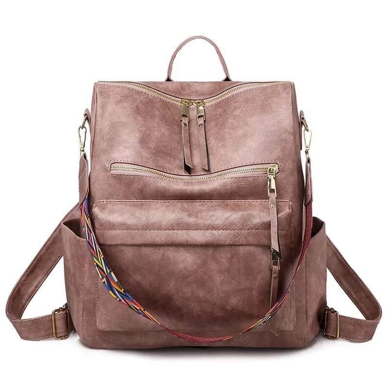 Convertible Vegan Leather Backpack - Etsy