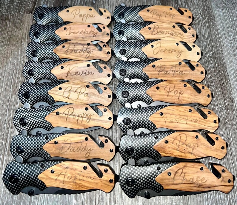 Laser Engraved Knife Personalized Gift Etsy