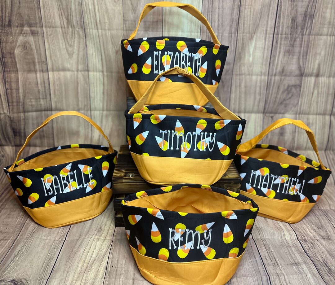 Trick or Treat Bag Personalized Bucket Halloween - Etsy