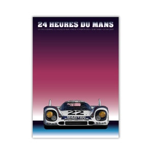 Poster/Print of Porsche 917 K Martini | 24 HEURES DU MANS 1971