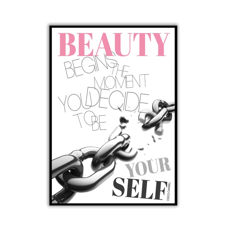 Posterprint Beauty Begins The Moment Coco Chanel Quotes