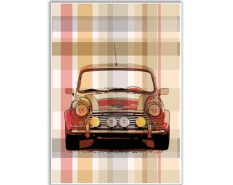 Poster/Print of Vintage Mini Cooper