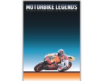 Poster/Print of Motorbike Legend Mick Doohan