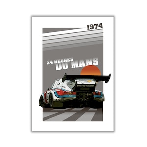 Poster/Print of Porsche 911 RSR | 24 Heures du Mans 1974