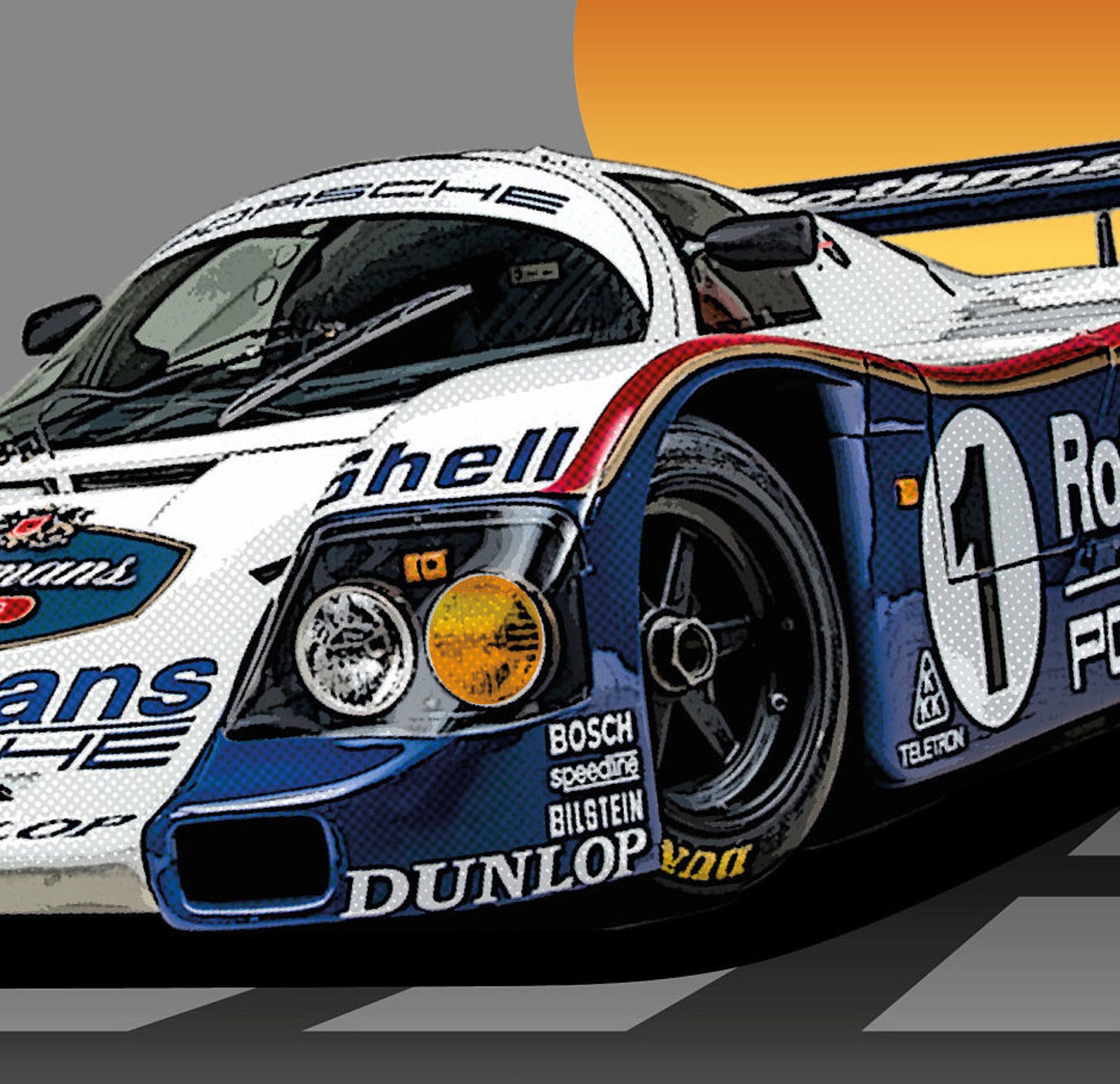 Poster/print of Porsche 962 Rothmans 24 HEURES DU MANS 1985 Etsy