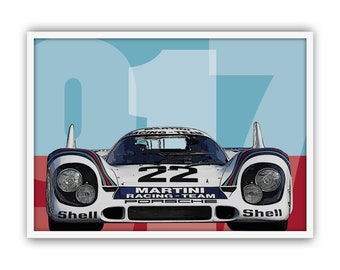 Poster/Print of Porsche 917 K Martini | LANDSCAPE 917