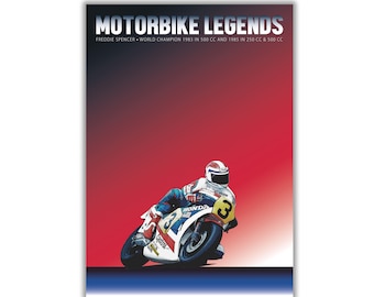 Poster/Print of Motorbike Legend Freddie Spencer
