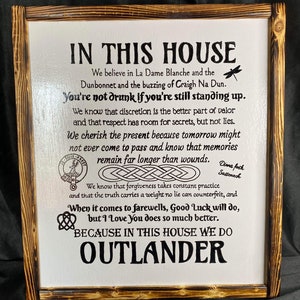 In This House Outlander Sign