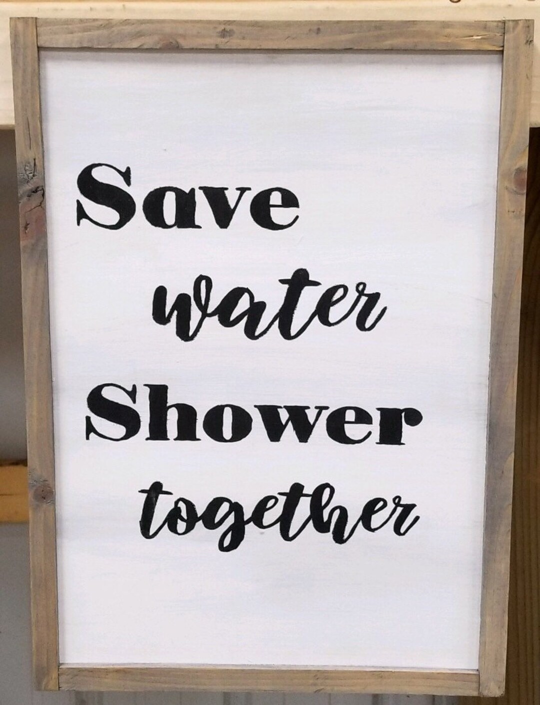 Save Water Shower Together Sign Wall Decor Handpainted - Etsy