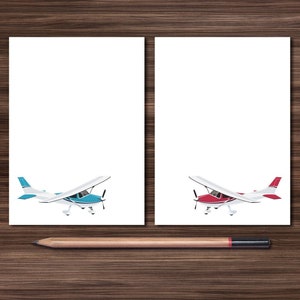 Cessna Flugzeug Notizblock, Notizbuch Flugzeug, Piloten Geschenk, 2er oder 4er Set