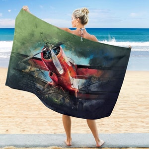 Antonov An-2 Airplane Beach Towel, Swimming Pool, Bath Towel, Pilot Gift, Vintage Aviation, Biplane