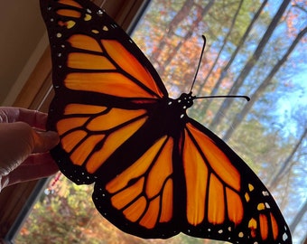Monarch butterfly suncatcher for window, gift for butterfly lover, naturalist, pollinator gift, nature lover gift, birthday gift for mom