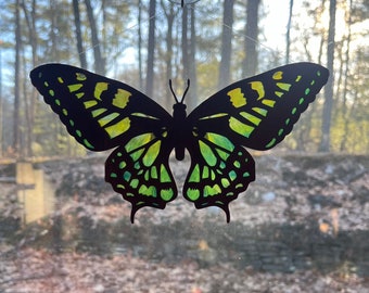 Butterfly suncatcher faux stained glass, Mother’s Day gift for mom, grandma, sister, wife, daughter, nature lover gift, pollinator