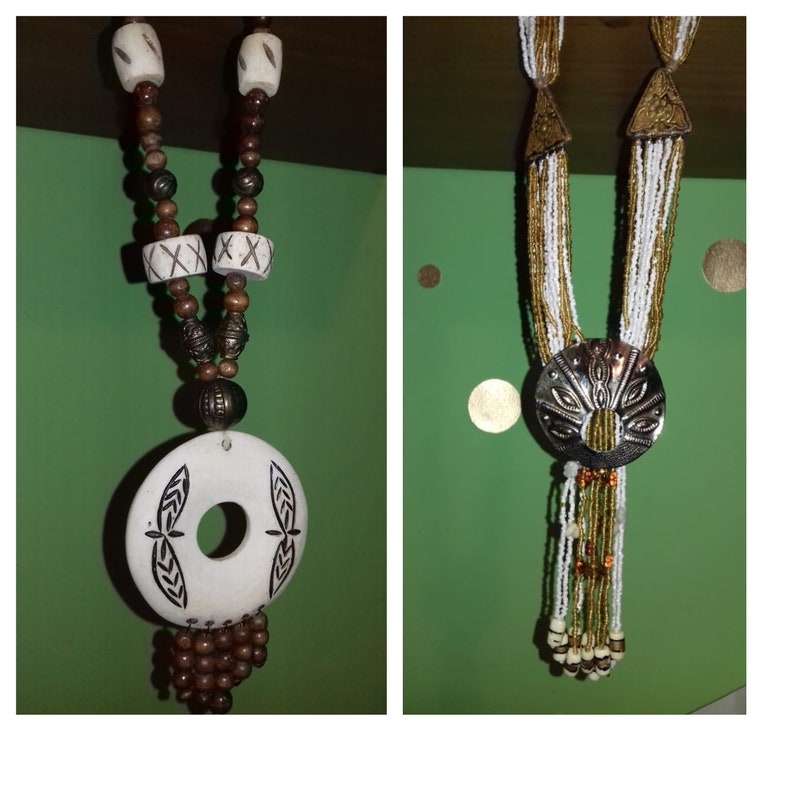 Two Ethnic Necklaces from north Africa handmade vintage.