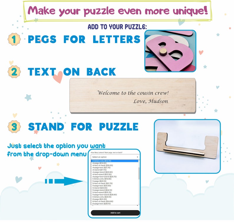 Personalized Name Puzzle Ocean Wood Name Puzzle Personalized Etsy