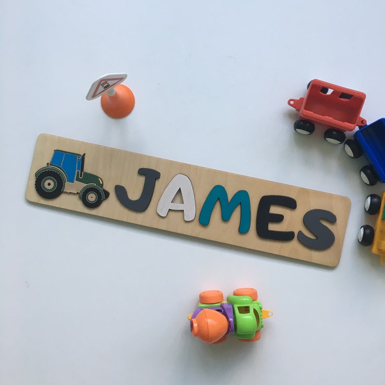 Wood baby name sign boy name puzzle custom name sign ...