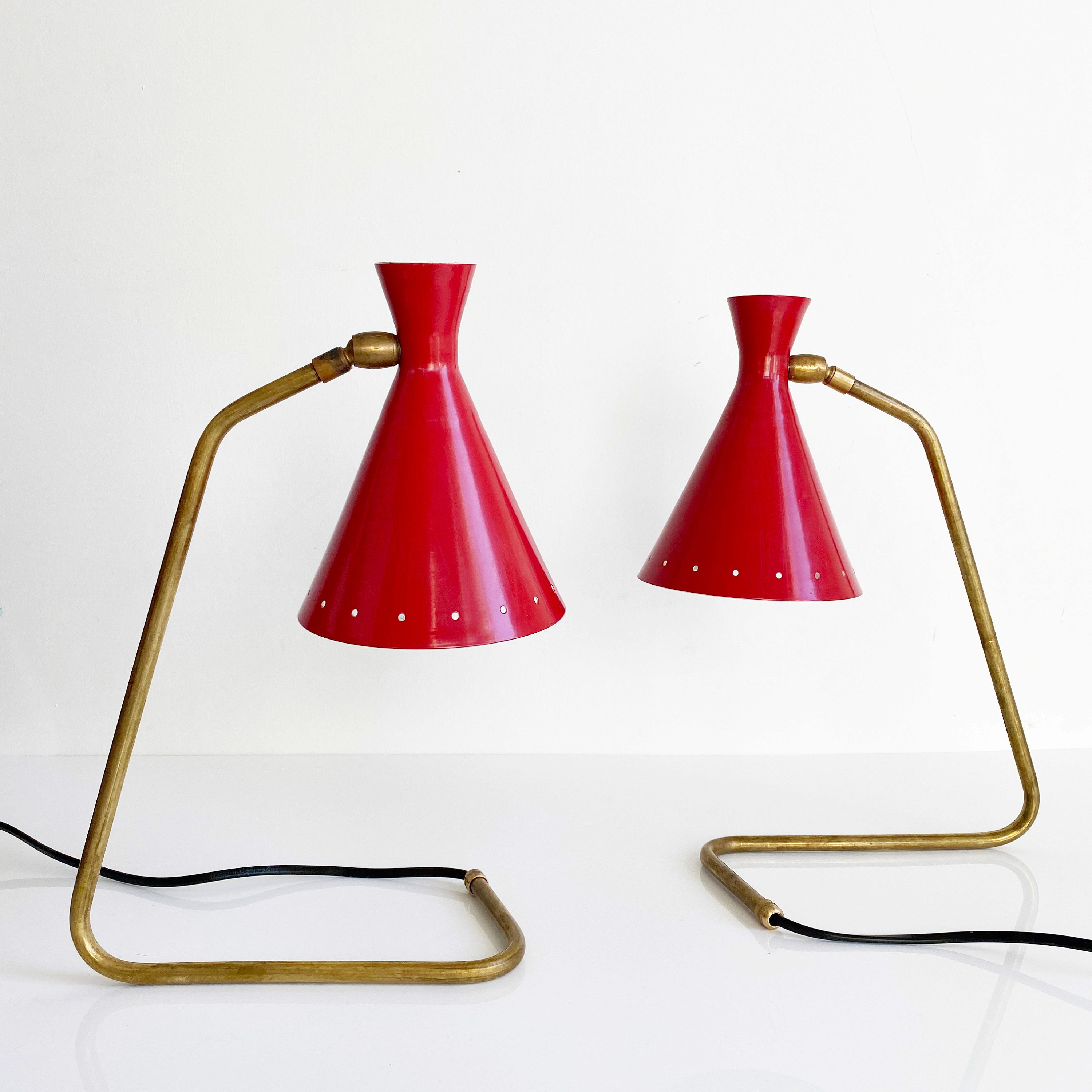 Paire de Lampes Cocottes Design Années 50