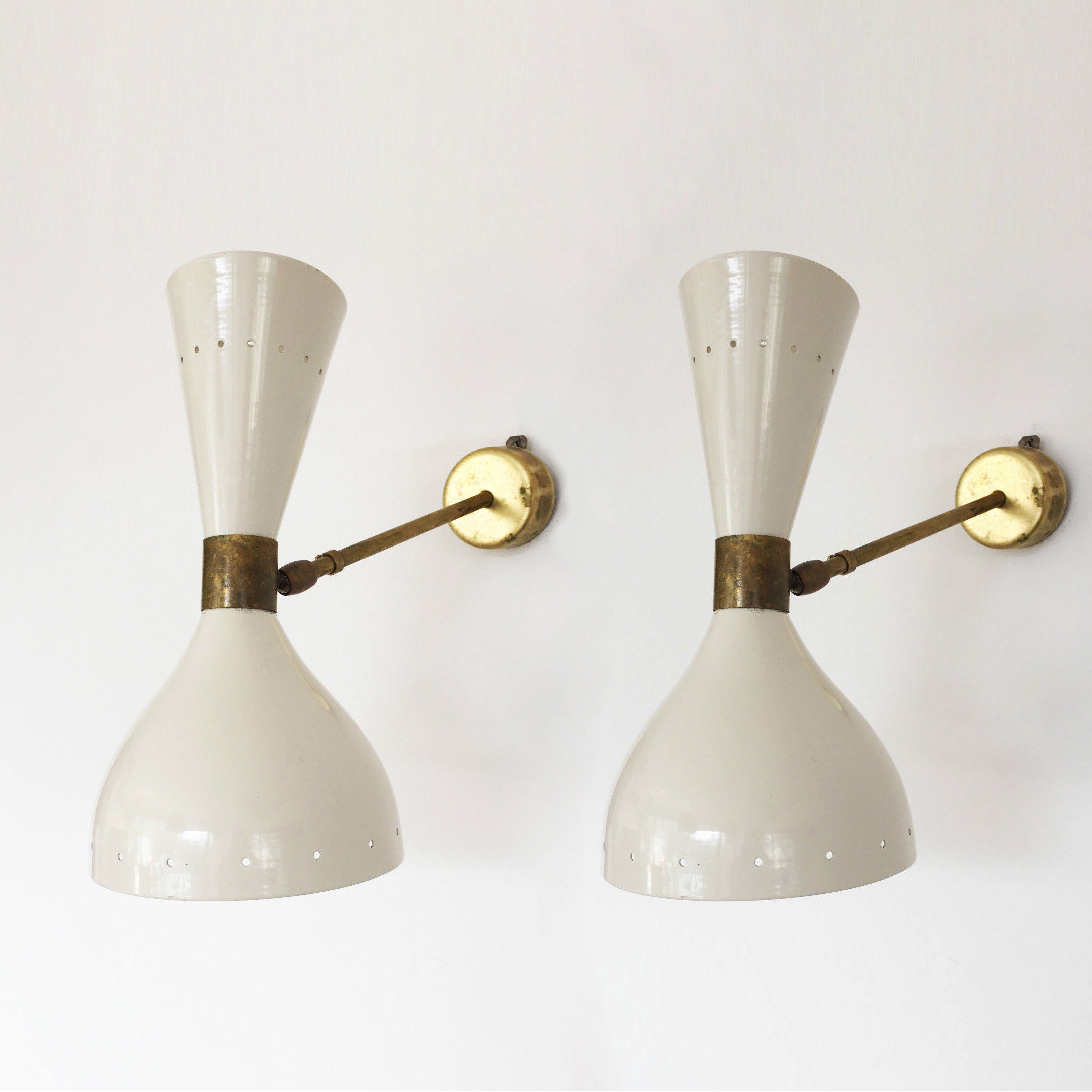 Pair of Design Wall Lamps 1950 to Electrical Standards Europe Etsy
