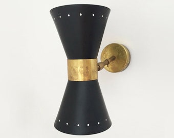 A 1950 design “diabolo” wall light (to European / UK / North American electrical standards)