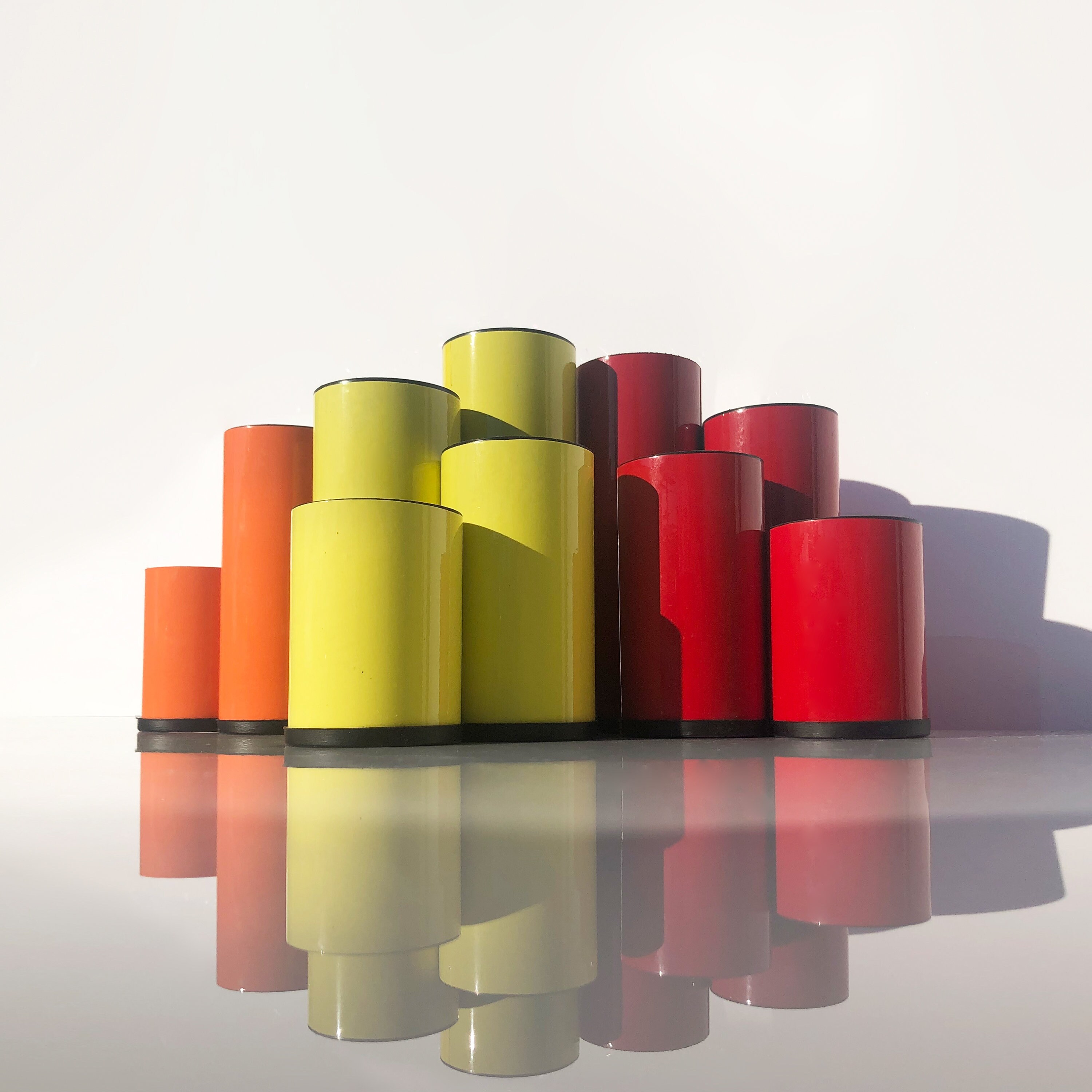 Ensemble de Trois Pots à Crayons. Allemagne, Années 70