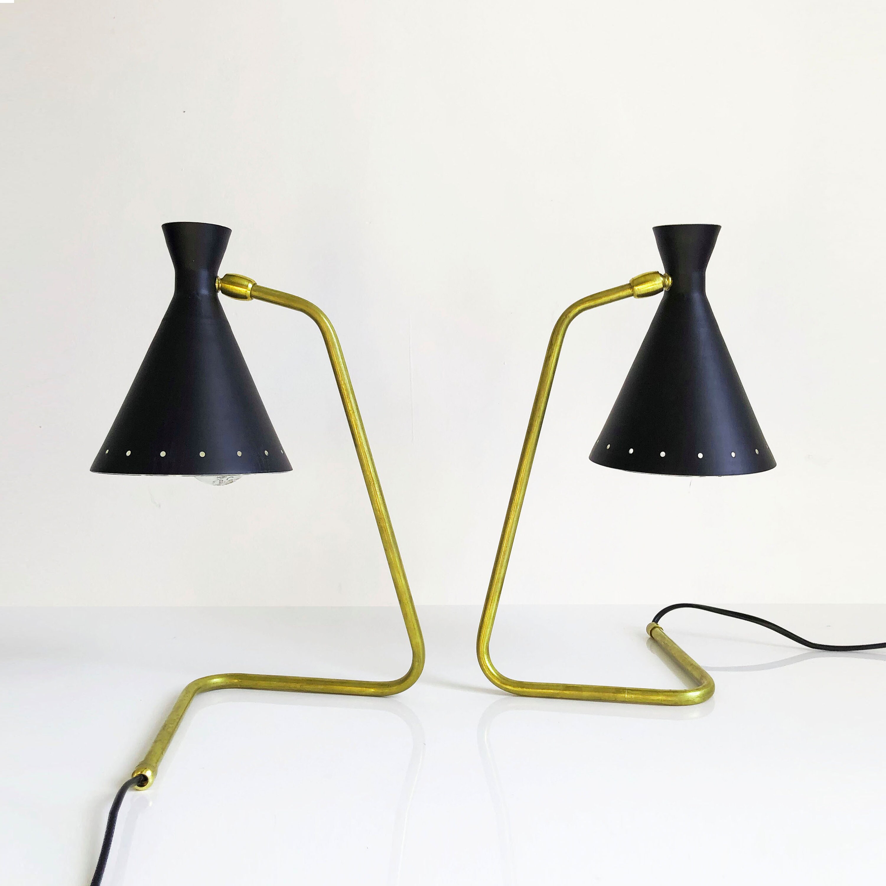 Paire de Lampes Cocottes Design Années 50