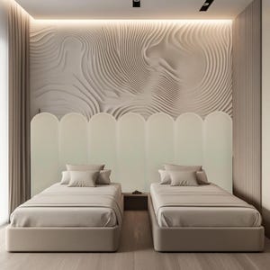 Upholstered Wall Panels, SET of 4, Wall Decor, 3D Wall Panels, Accent Wall Panels, Headboard Panels, Acoustic Panels, Decorative Panels