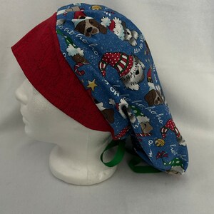 Female winter bouffant scrub hat