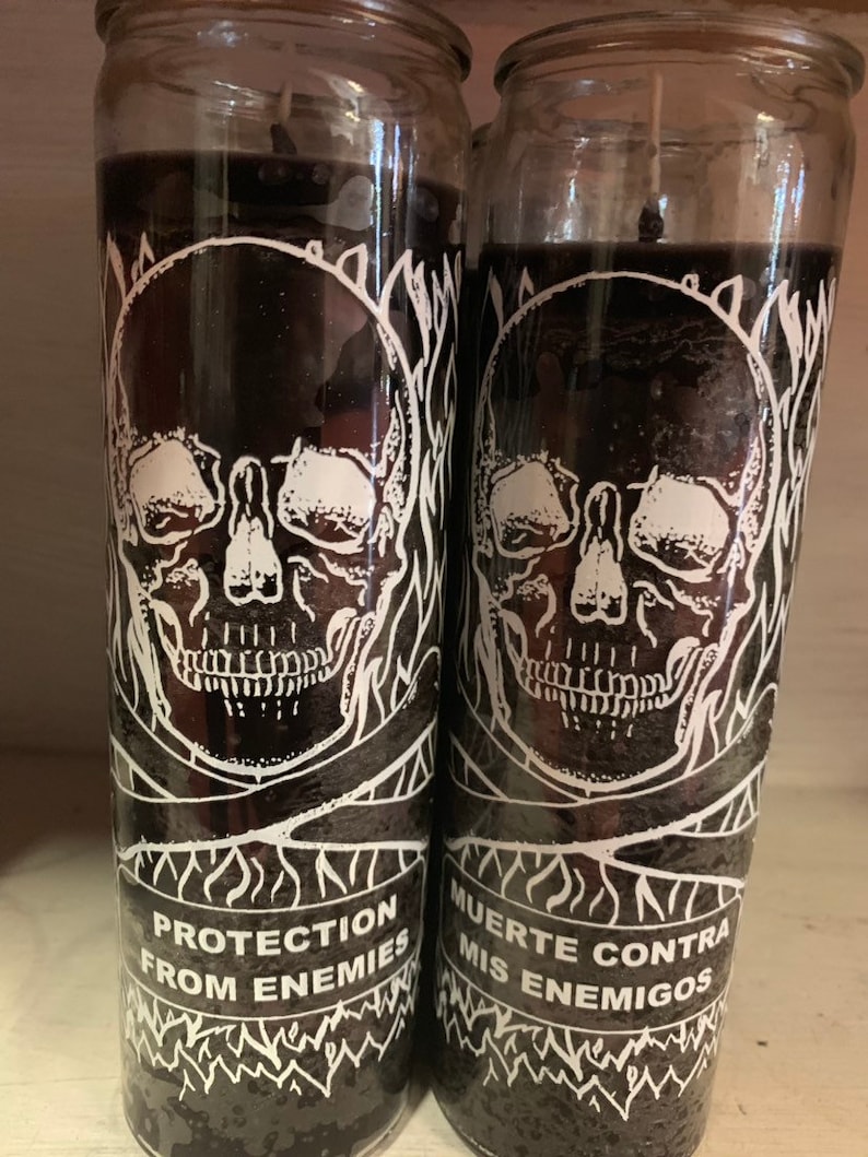 Fixed Protection From Enemies Candle /veladora Contra Enemigos Etsy