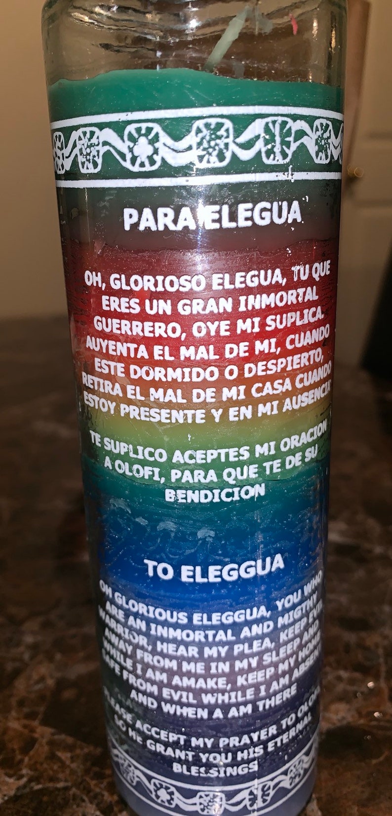 7 Color Elegua Candle Etsy
