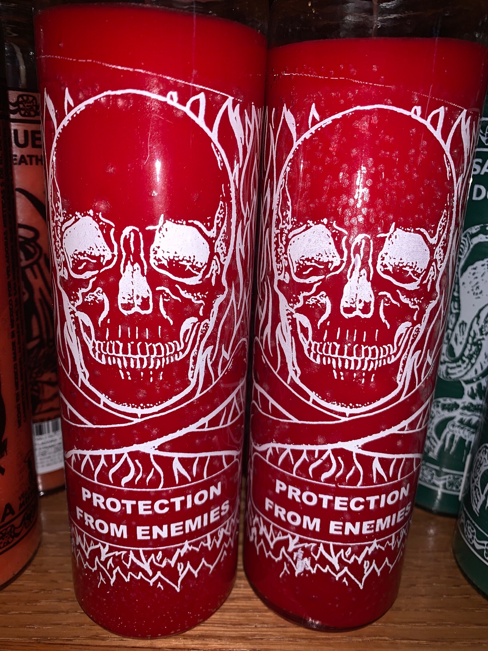 Fixed Protection From Enemies Candle /veladora Contra Enemigos Etsy